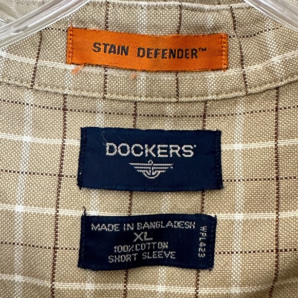 Men’s Dockers Brown Button Down Size XL - Picture 5 of 5